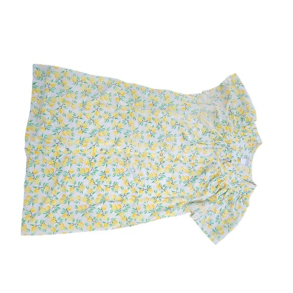 Vintage Women's Nightgown Lemons pleats on shoulder size S / M - Picture 8 of 11